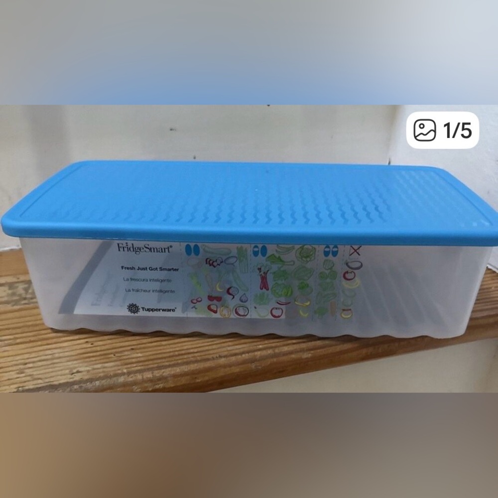 Tupperware FridgeSmart with Blue Lid